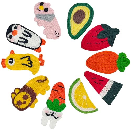 Saisifen Mädchen gestrickte Schnapp-Haarspangen Niedliche Obsttier-Haarnadeln 10 Stück, rutschfeste schmerzfreie Haarspangen Haarschmuck Saisifen Mädchen gestrickte Schnapp-Haarspangen Niedliche Obsttier-Haarnadeln 10 Stück, rutschfeste schmerzfreie Haarspangen Haarschmuck von Saisifen