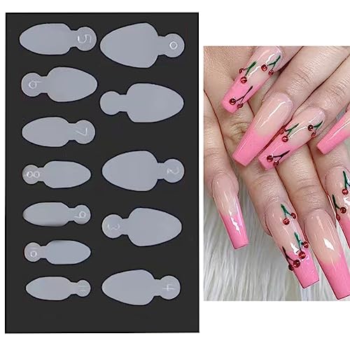 12 Stück doppelseitige französische Nagelformen, Aufkleber, Kunstharz, französische Linie, Aufkleber, Nagelverlängerungsformen, Führungsaufkleber für Nageldesign, Nagelform, Aufkleber für Acrylnägel, von Saiyana