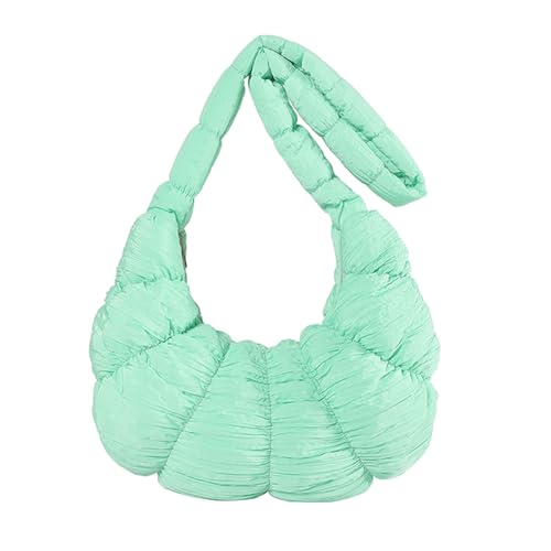 2024 Neue Umhängetaschen Für Mädchen Frauen Plissee Wolke Tasche Knödel Taschen Einfarbig Geraffte Tasche von Saiyana