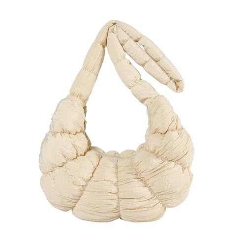 2024 Neue Umhängetaschen Für Mädchen Frauen Plissee Wolke Tasche Knödel Taschen Einfarbig Geraffte Tasche von Saiyana