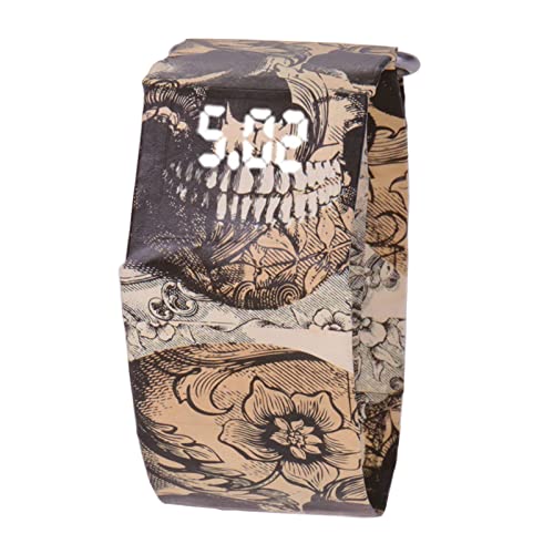 Armbanduhr mit Papierband für Herren, Damen, Teenager, atmungsaktiv, LED-Digitaluhr, hautfreundlich, langlebig, reißfest, 2022, B von Saiyana
