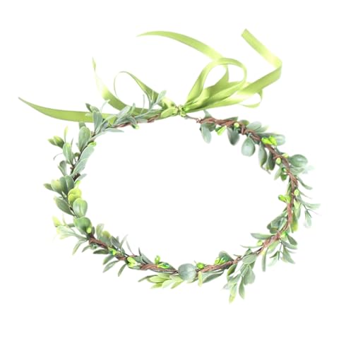 Blattstirnbänder Frauen Braut Blätter Krone Für Hochzeitsfeiern Versorgung Grüne Girlanden Kronen Haarkranzgrün Stirnbänder von Saiyana