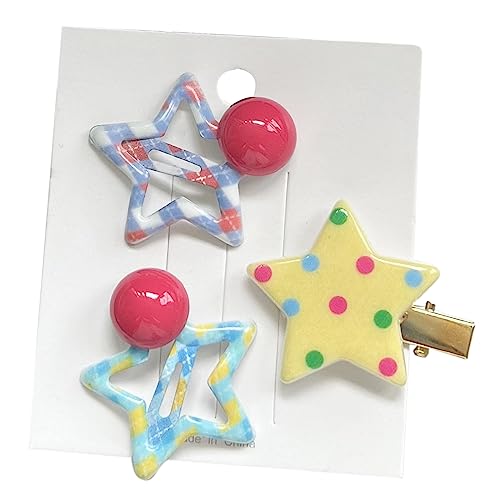 Bunte Haarspangen für Mädchen, Kinder, Haarnadeln, Damen, Egirl-Haarnadeln, Metall-Haarspangen, Stern, Egirl-Haarnadeln, Haar-Accessoires Bunte Haarspangen für Mädchen, Kinder, Haarnadeln, Damen, Egirl-Haarnadeln, Metall-Haarspangen, Stern, Egirl-Haarnadeln, Haar-Accessoires von Saiyana