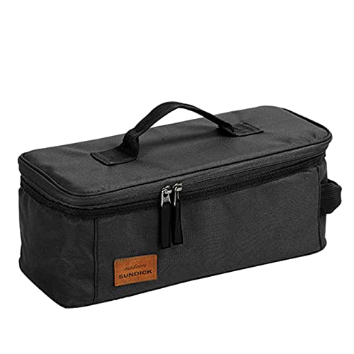 Camping-Kochutensilien-Organizer, Reisetasche, Grill, Oxford-Tuch, Kochgeschirr, Aufbewahrung, Küche, Kochgeschirr, Handtasche, Picknick-Handtaschen, Schwarz von Saiyana