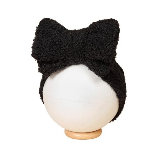 Charmantes Doppellagiges Haarband Aus Schaffell Mit Schleife Weiche Und Warme Kopfbedeckung Bequemes Tragen Für Kinder Wertet Den Stil Ihres Babys Auf von Saiyana