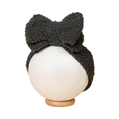Charmantes Doppellagiges Haarband Aus Schaffell Mit Schleife Weiche Und Warme Kopfbedeckung Bequemes Tragen Für Kinder Wertet Den Stil Ihres Babys Auf von Saiyana
