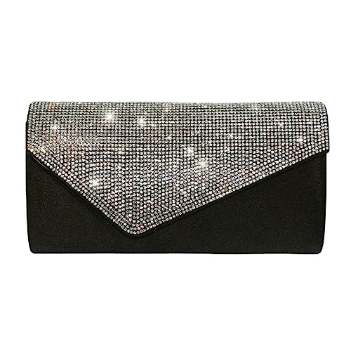 Damen Abendtasche Abnehmbare Kette Handtasche Elegante Schultertasche Mit Klappe Tragetasche Umhängetasche Clutch Party Geldbörse von Saiyana