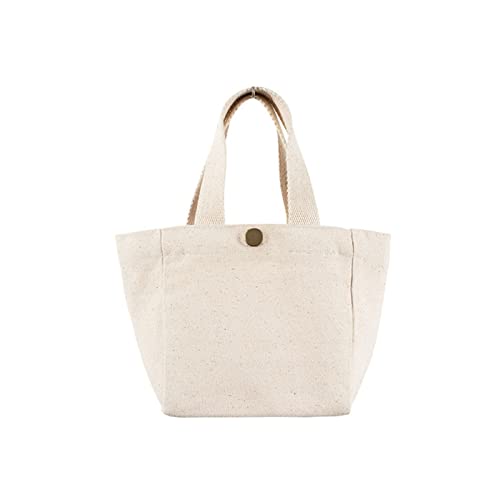 Damen Lunch Tasche Modische Kleine Tragetasche Canvas Handtasche Einfarbig Handtasche Mit Oben von Saiyana