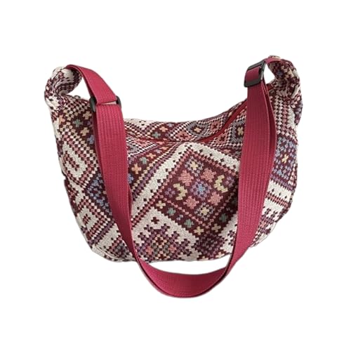 Einzelne Umhängetasche Vintage Ethno Stil Markante Knödelform Mit Anhängerdekoration von Saiyana