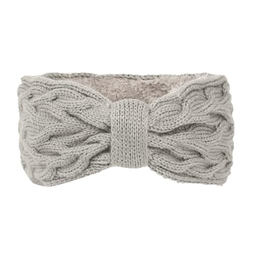 Elastische Gestrickte Stirnbänder Für Mädchen Mit Fleece Gefütterte Haarbänder Kopfbedeckungen Mit Schleifen Modisches Haarband Winterkleidung Accessoires von Saiyana
