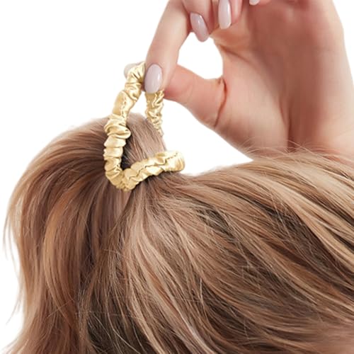 Elegante Weiche Seiden Haargummis Für Frauen Weiche Stoff Haarbänder Elastische Haargummis Bequeme Haarteile Haardekoration von Saiyana
