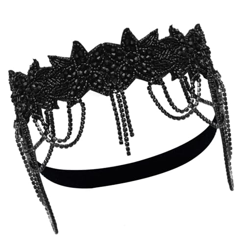 Elegantes Stirnband Für Damen 20er Jahre Flapper Haarband Abendkleid Haarband Musikfestival Hairhoop Party Versorgung von Saiyana