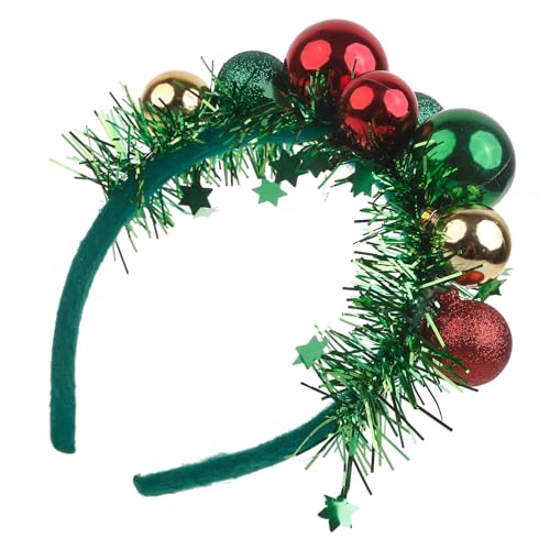 Festliches Haarband mit farbigem, lustigem Weihnachts-Kopfschmuck, perfekt für Silvester-Party-Dekorationen, Haarreifen, Ball-Haarreifen von Saiyana