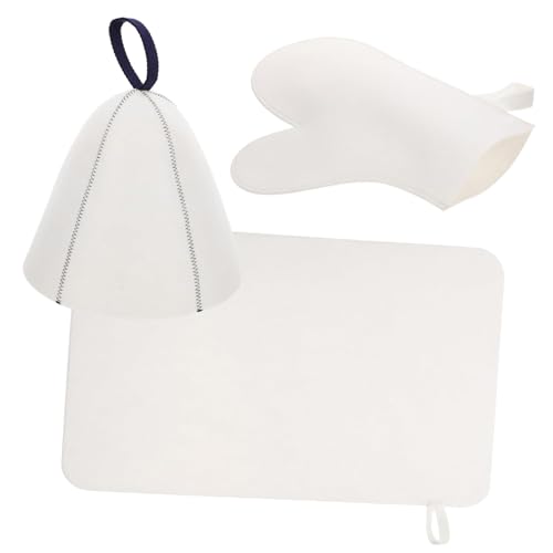 Filzsauna Und Faustgüter Set Schutzhandschuh Und Pads Filztextur Weiche Wolle Sauna Kappen Geeignet Zum Entspannen Von Spas von Saiyana