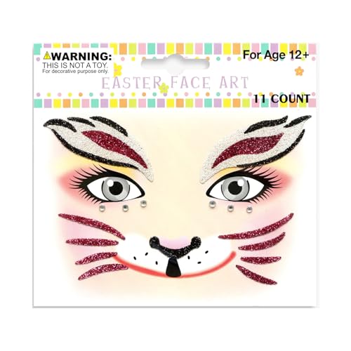 Gesicht Körper Temporärer Make Up Aufkleber Glitzerten Kristall Halloween Party Cosplay Animal Coaplsy Proms von Saiyana
