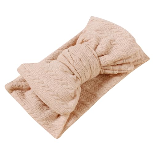 Haarschmuck Baby Bowknot Stirnband Weich Elastisch Gestrickt Kopfbedeckung Breites Band Haarbänder Stirnbänder Kopfwickel Haarbänder von Saiyana