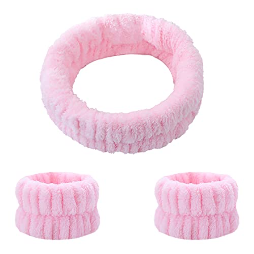 Handgelenk Waschband Stirnband Mikrofaser Handgelenkwaschhandtuchbänder Armband Haargummis Zum Waschen Des Gesichts Saugfähiges Schweißband von Saiyana