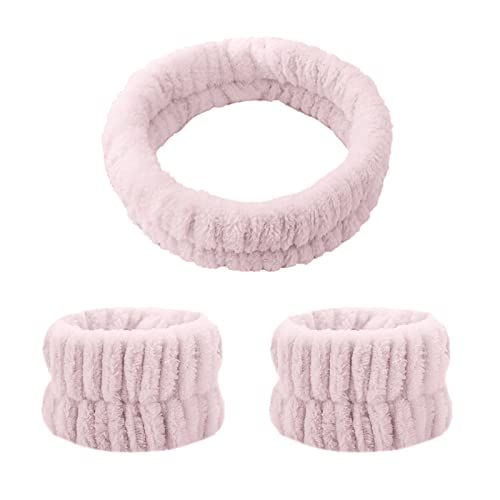 Handgelenk Waschband Stirnband Mikrofaser Handgelenkwaschhandtuchbänder Armband Haargummis Zum Waschen Des Gesichts Saugfähiges Schweißband von Saiyana