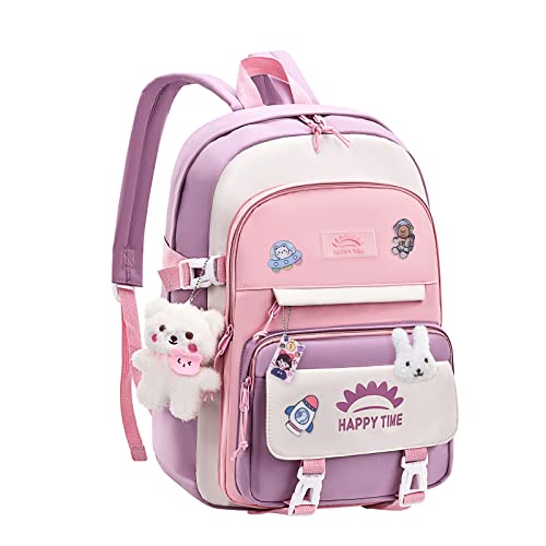 Kinder Schulrucksack Für Mädchen Laptop Rucksack Grundschultaschen Büchertaschen Mit Anstecknadeln Und Anhänger Für Teenager Kinder Schulrucksack Für Mädchen Laptop Rucksack Grundschultaschen Büchertaschen Mit Anstecknadeln Und Anhänger Für Teenager von Saiyana