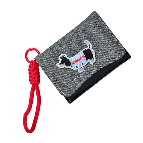 Koreanische Stile Münze Geldbörse PU Leder Wechsel Kleine Brieftasche Schöne Kurze Kartenhalter Cartoon Wurst Hund Cartoon Wursthund Kurzer Münzmünze Koreanische Stile Wechsel Tasche von Saiyana