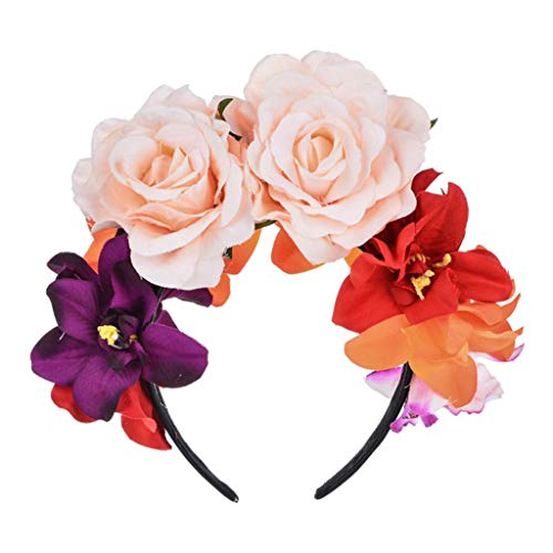 Mexikanisches Künstliches Rosenblüten Kronen Stirnband Für Damen Der Toten Halloween von Saiyana