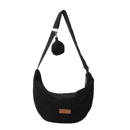 Modische Einzelschultertasche. Weiche Und Bequeme Cord Umhängetaschen Für Einfache Organisation von Saiyana