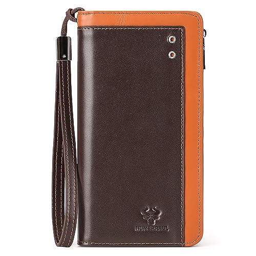 Multifunktionale Blockierende Herren Geldbörse Geldbörse Vintage Business Kupplung Handytasche Männliche Kartenhodler von Saiyana