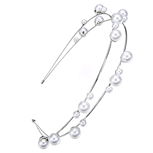 Perlen-Haarreif für Festzug, Abschlussball, elegantes Haarband, Club, Kopfschmuck, Foto-Requisiten, Perlen-Stirnband von Saiyana