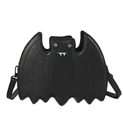 Pu Leder Fledermaus Umhängetasche Für Damen Lustiges Tiermuster Umhängetasche Gothic Umhängetasche Tasche von Saiyana