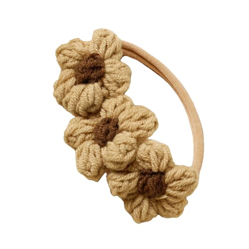 Säuglinge Weich Gestrickte Stirnband Kopfbedeckung Mit Eleganter Blumendekoration Für 100 Tage Fotoshootings Und Partys Täglich Kleidung von Saiyana