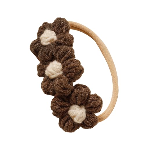 Säuglinge Weich Gestrickte Stirnband Kopfbedeckung Mit Eleganter Blumendekoration Für 100 Tage Fotoshootings Und Partys Täglich Kleidung von Saiyana