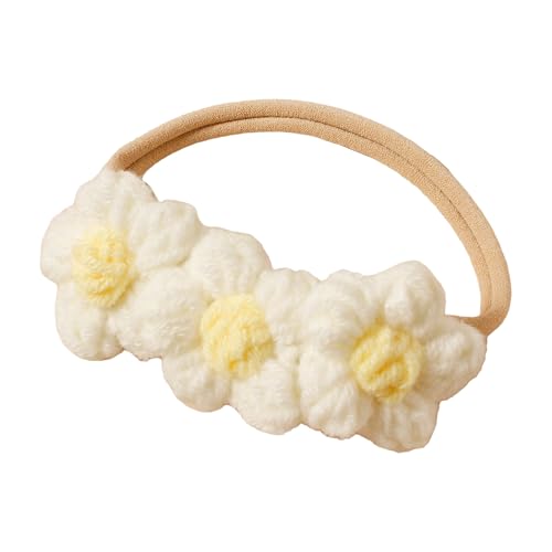 Säuglinge Weich Gestrickte Stirnband Kopfbedeckung Mit Eleganter Blumendekoration Für 100 Tage Fotoshootings Und Partys Täglich Kleidung von Saiyana