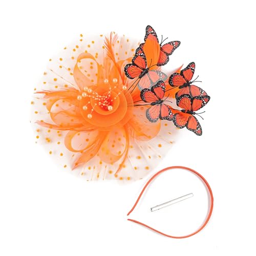 Saiyana 1920er Jahre Braut Butterfly Kopfbedeckung Royal Fascinator Weites Hochzeitsfeier Haar Accessoire Elegantes Hochzeitsthe(JS) von Saiyana