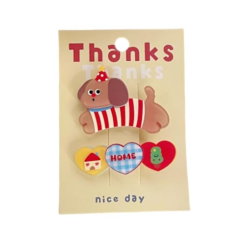 Saiyana 2pcs tierdesign Haare Clip Acrylnonsgläubige Grip Bangs Accessoires Haarnadel für Frauen Mädchen Kleidung(D) von Saiyana