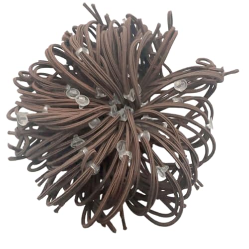 Saiyana 50pcs austauschbare Haarbindungen mit abnehmbaren Charme Patches für Haarzubehör kreatives Design(Kaffeefarbe) von Saiyana