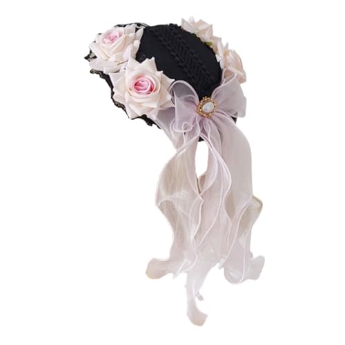Saiyana Blumen-Haarspange, Spitzenhut, Halloween, eleganter flacher Clip, Halloween-Haarnadel, Spitzenhut, elegante Haarspange f(Rosa) von Saiyana