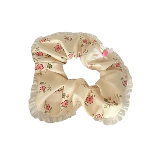 Saiyana Blumenspitzenverkleidung Haare Rissweiche Stoff Haare Haardekoration für Frauen Mädchen Alltagsstyling Accessoires(A) von Saiyana