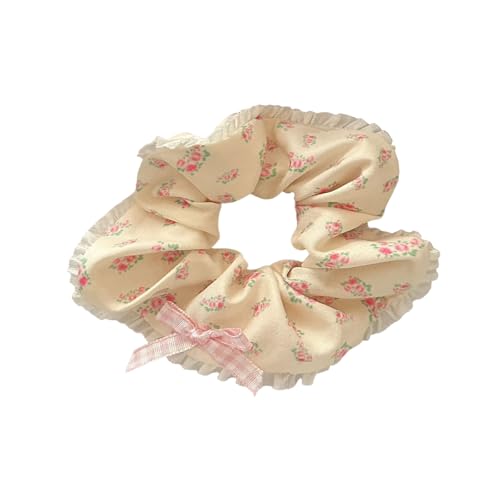 Saiyana Blumenspitzenverkleidung Haare Rissweiche Stoff Haare Haardekoration für Frauen Mädchen Alltagsstyling Accessoires(B) von Saiyana