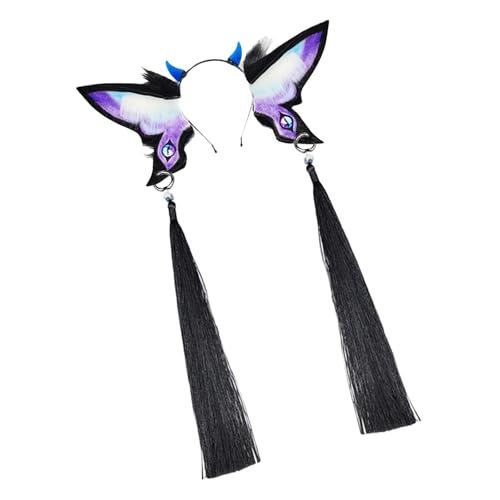 Saiyana Butterfly Stirnbänder Cosplay Devil Eye Flügel Haarbänder dunkle Kopfbedeckung Make -up waschen Gesicht Haarbänder Gebur(Blau) von Saiyana