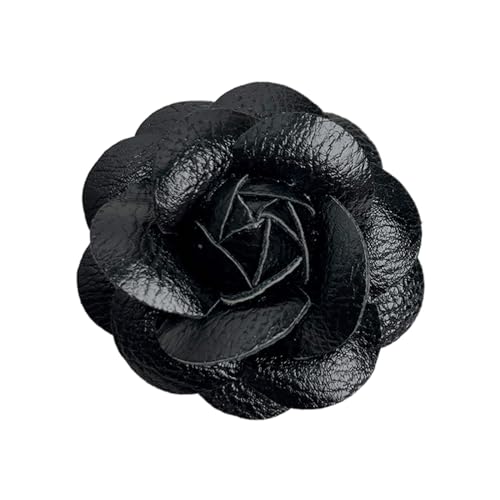 Saiyana Camellia Flower Brosche Blumenförmige Reversanstecknadel Handgefertigte PU Ledersteuere Elegante Schmuckschmuck Für Frauen Party Brosche Pin von Saiyana