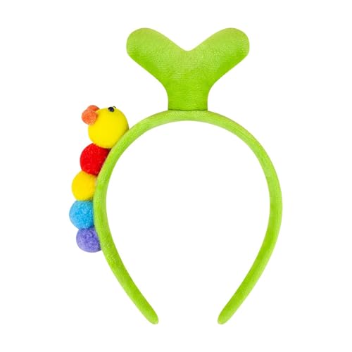 Saiyana Cartoon Blatt Stirnband weiche Stoff Tierdauer Accessoire Haare Dekore für Kinder Erwachsene Kostümpartys Foto -Requisit(Raupe) von Saiyana