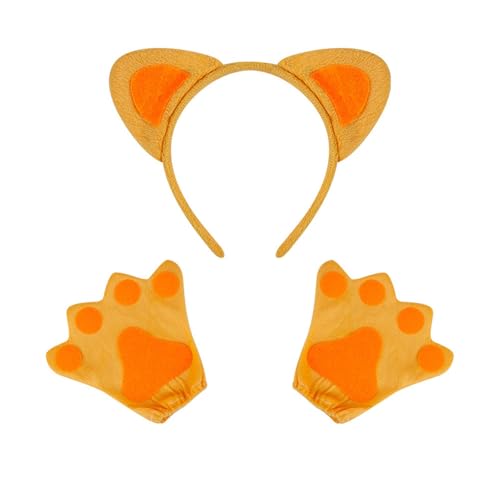 Saiyana Cartoon Ohr Stirnband Zubehör Weihnachten Kostüm Cosplay Schwanz Krawatte Geburtstag Geschenk Weiche Kopfbedeckungen für von Saiyana