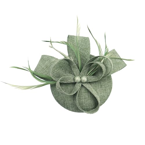 Saiyana Damen -Faszinatoren und Kopfhaarpin -Set Perlen Decoration Elegante Haare Erklärungen für Hochzeits- und Themenpartys(Bohnengrün) von Saiyana