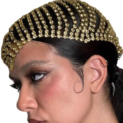 Saiyana Einzigartiger, mehrschichtiger Kopfschmuck, handgefertigt, elegante Kopfbedeckung, lässiger Haarschmuck für Hochzeiten,(Gold) von Saiyana