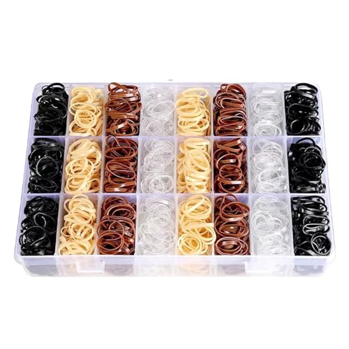 Saiyana Elastische Haarbindungen für Mädchen mit Styling -Werkzeugen Haarbindungsnutter Werkzeug Mode Haarzubehör für Kinder und(8 Farben 2000 Packungen) von Saiyana