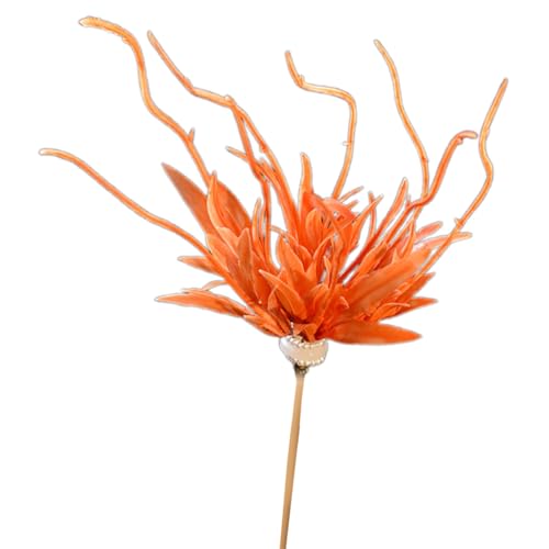 Saiyana Elegante Blumenhaarnadel -Drachenbart -Form Haarstab realistischer Haarnadel für traditionelle Stilbegeisterte(Orange) von Saiyana