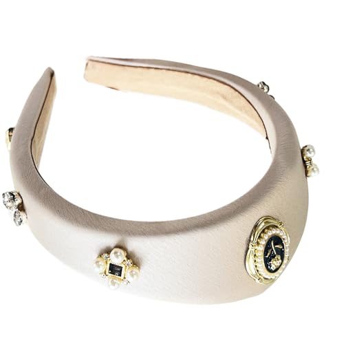 Saiyana Elegante Roseperlen Stirnband für Frauen Vintage Styles Haarzubehör stilvolle Haarstücke für Hochzeiten und Partys(Aprikose) von Saiyana