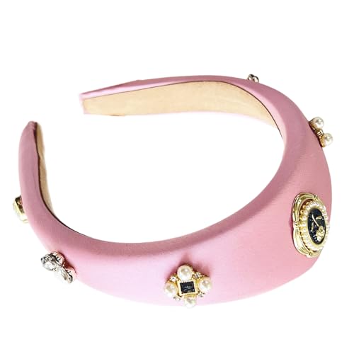 Saiyana Elegante Roseperlen Stirnband für Frauen Vintage Styles Haarzubehör stilvolle Haarstücke für Hochzeiten und Partys(Rosa) von Saiyana