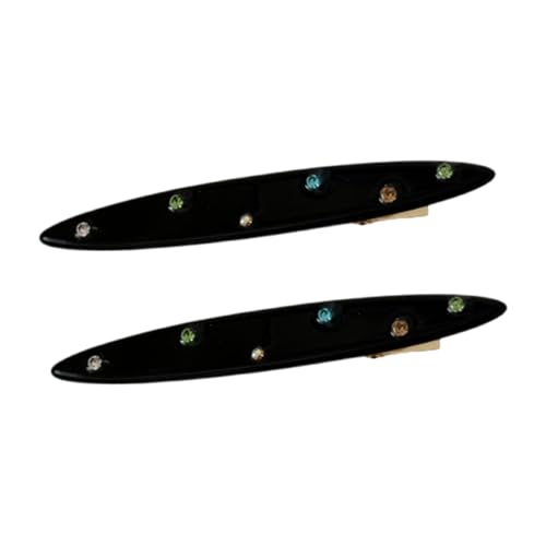 Saiyana Elegante Strasshaarclip mit farbenfrohen Kristallen Acetat -Säure -Design Haarstift für Frauen und Mädchen täglich Kleid(Schwarz) von Saiyana
