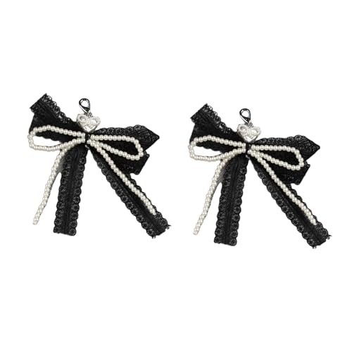 Saiyana Elegante abnehmbare Schuhclips Abs Perlen und Spitzen -Bogenknoten -Schnürsenkel -Charmedekoration für Frauenschuhezubeh(schwarz Saiyana Elegante abnehmbare Schuhclips Abs Perlen und Spitzen -Bogenknoten -Schnürsenkel -Charmedekoration für Frauenschuhezubeh(schwarz von Saiyana